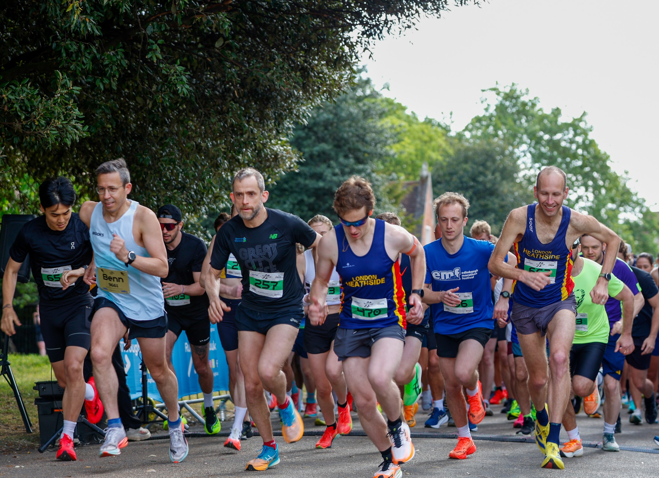 Runners setting off at the start of a RunThrough half marathon, capturing the energy and excitement of race day ahead of the Beverley Half Marathon 2026.