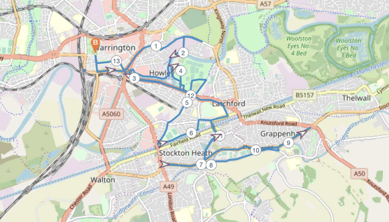Warrington Running Festival 2022 X The RunThrough Foundation route information